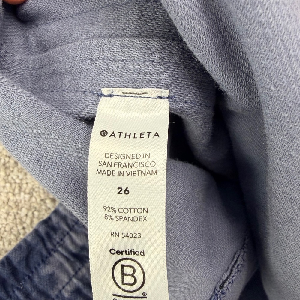 Athleta Farallon Printed Jogger Plus Size 26 Blue Camo Athleisure Gorpcore Yoga - Picture 9 of 10